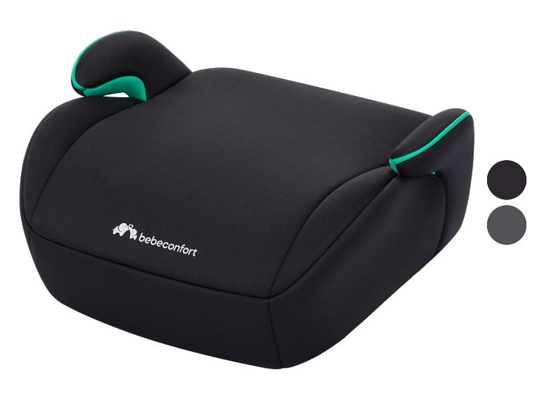 Schwarzer Kindersitzerhöher mit grünen Akzenten