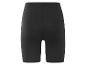 Einfarbige schwarze Radlerhose.