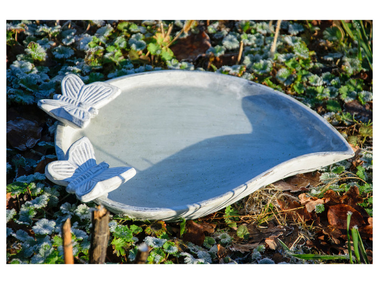 Gehe zu Vollbildansicht: dobar Vogelbad und Insektentränke »Foglia«, L 37 x B 28 x H 4,5 cm, aus Keramik - Bild 2