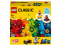 LEGO Classic Box mit vielen bunten Steinen und Rädern zum Bauen von Fahrzeugen.
