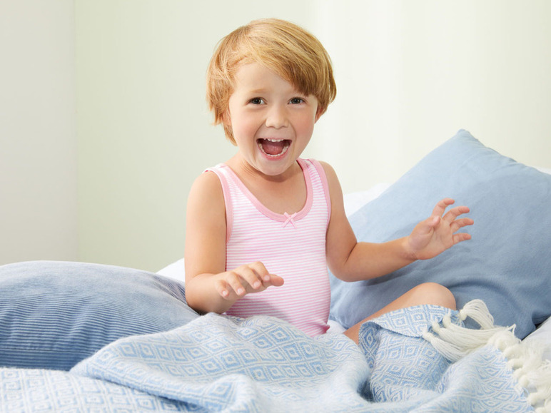 Gehe zu Vollbildansicht: LUPILU® Kleinkinder Mädchen Unterhemden, 3 Stück, mit Zierschleife - Bild 5