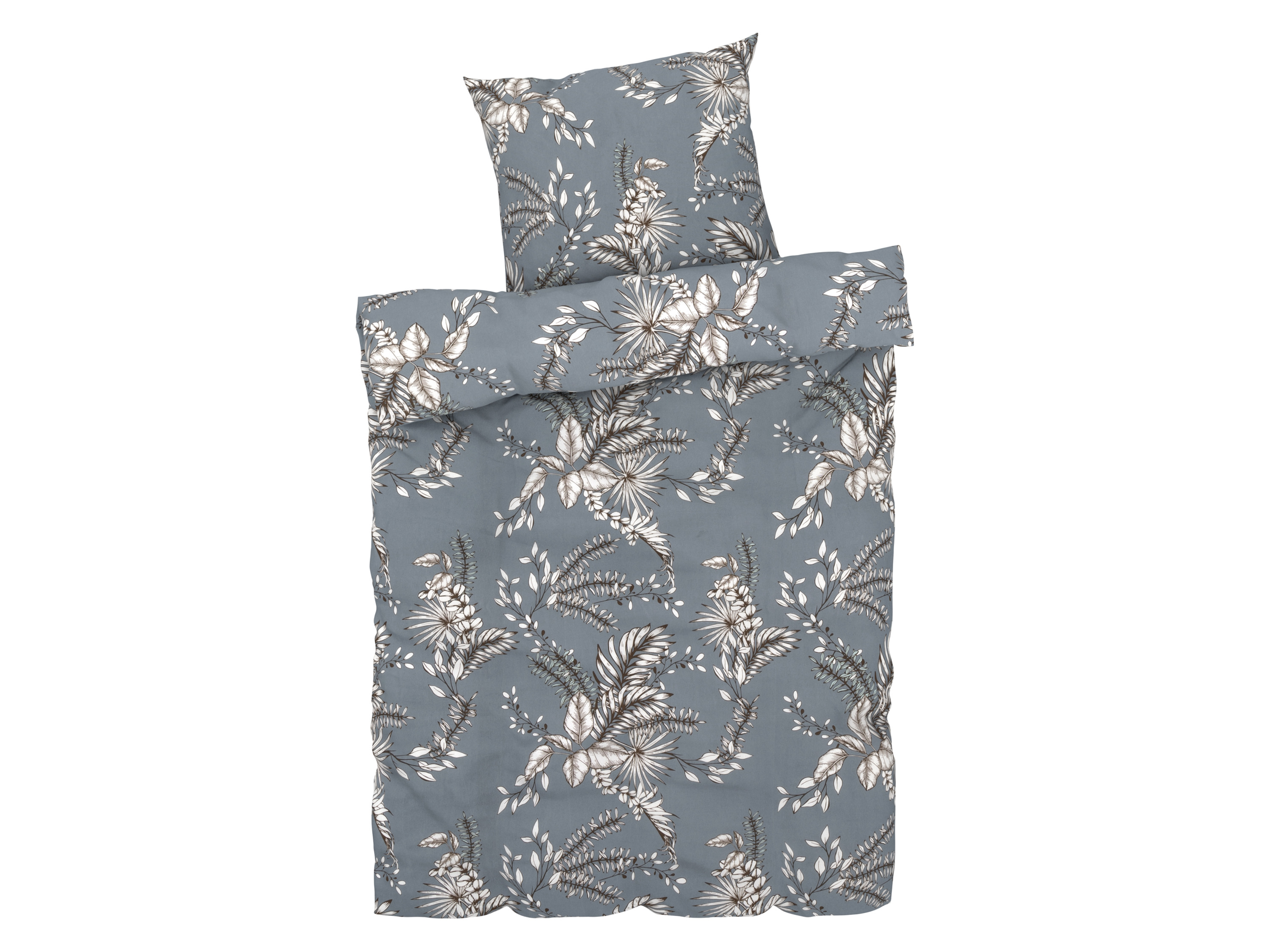 LIVARNO home Bettwäsche CVC Renforcé, 135 x 200 cm (Achtung LV OSDE) (Blumen/blau) | 04335814099961