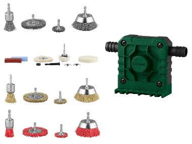 PARKSIDE® Drahtbürsten-Set / Polier-Set / Nylonbürsten-Set / Bohrmaschinenpumpe