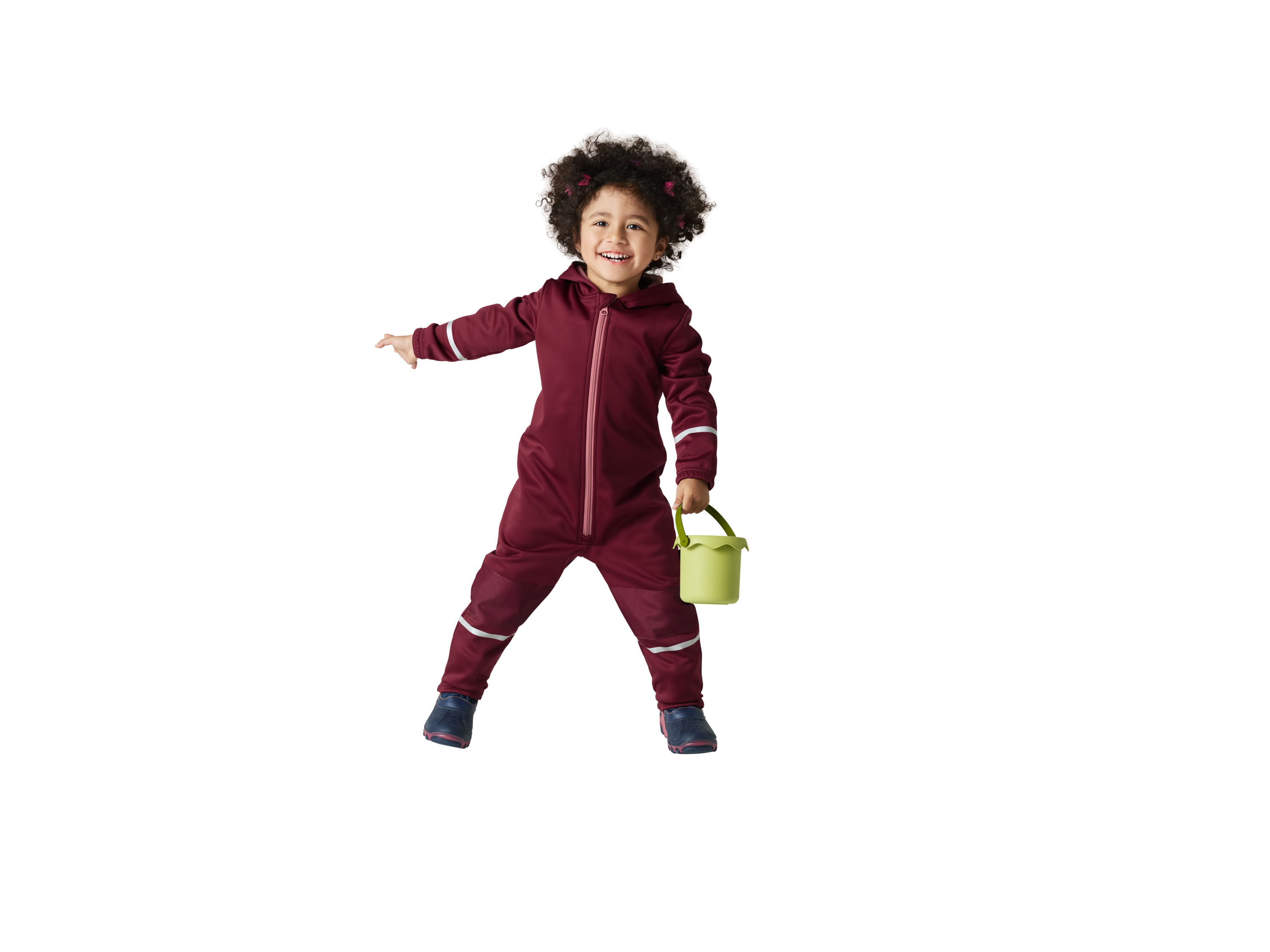 LUPILU® Baby Kleinkinder Matsch- und Buddel-Overall Softshell, gefüttert (Bordeaux, 74/80) – Bild 2 von 4