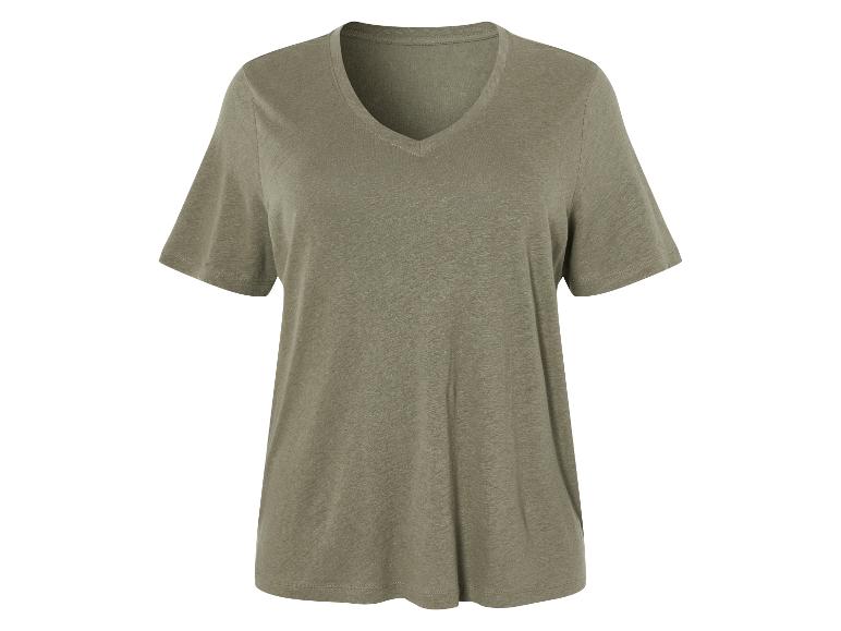 Olivengrünes V-Neck T-Shirt.