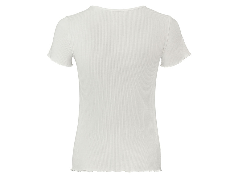 Gehe zu Vollbildansicht: esmara® Damen T-Shirt, 2 Stück, in Ripp-Qualität mit Rundhalsausschnitt - Bild 10