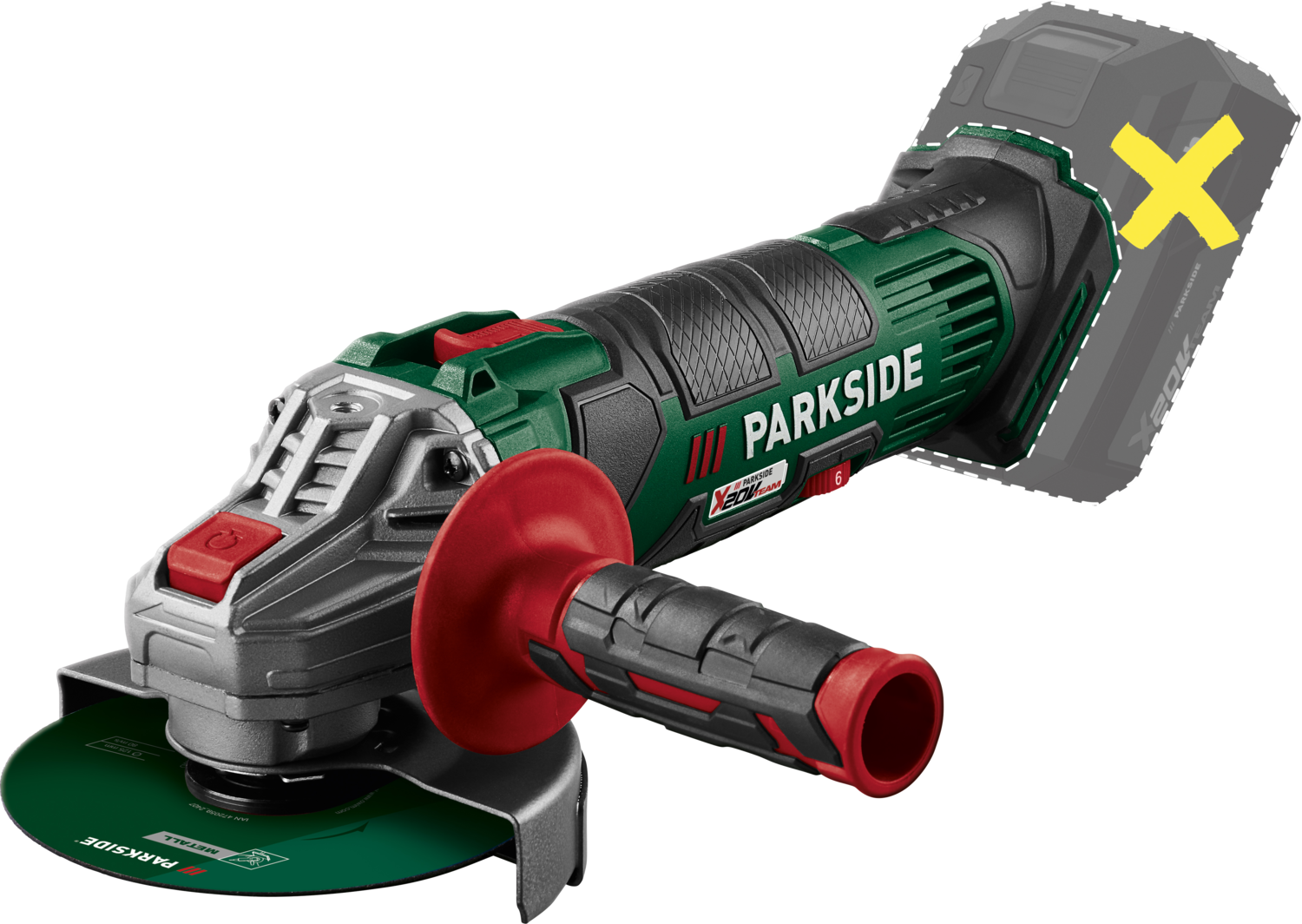 PARKSIDE® 20V Akku-Winkelschleifer »PWSA 20-Li G4«, ohne Akku und Ladegerät
