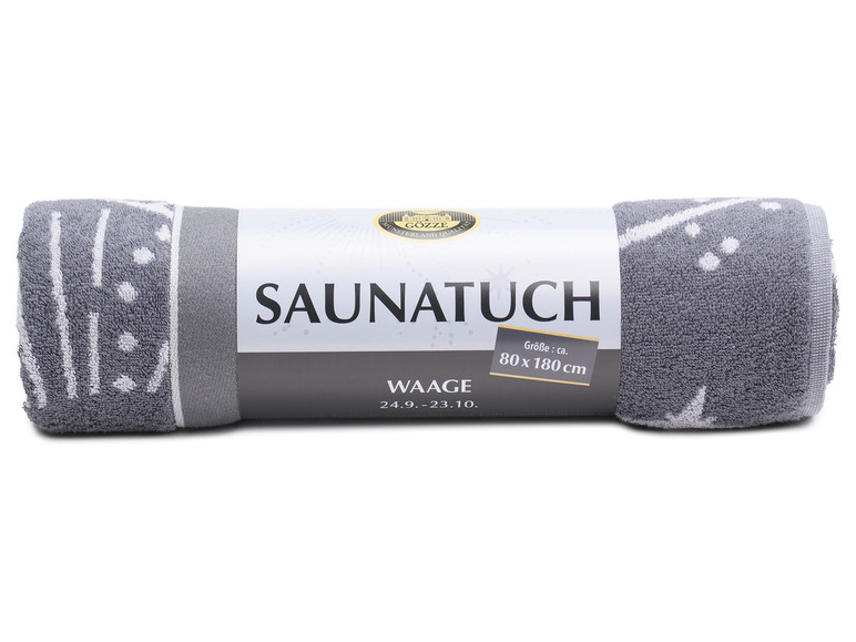 Gehe zu Vollbildansicht: Gözze Saunatuch »Sternzeichen«, reine Baumwolle, 80 x 180 cm - Bild 61