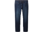 Dunkelblaue Herrenjeans mit leicht verwaschenem Design.