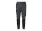 Schwarz-graue Sporthose mit Muster, elastischem Bund und schmal zulaufenden Beinen.