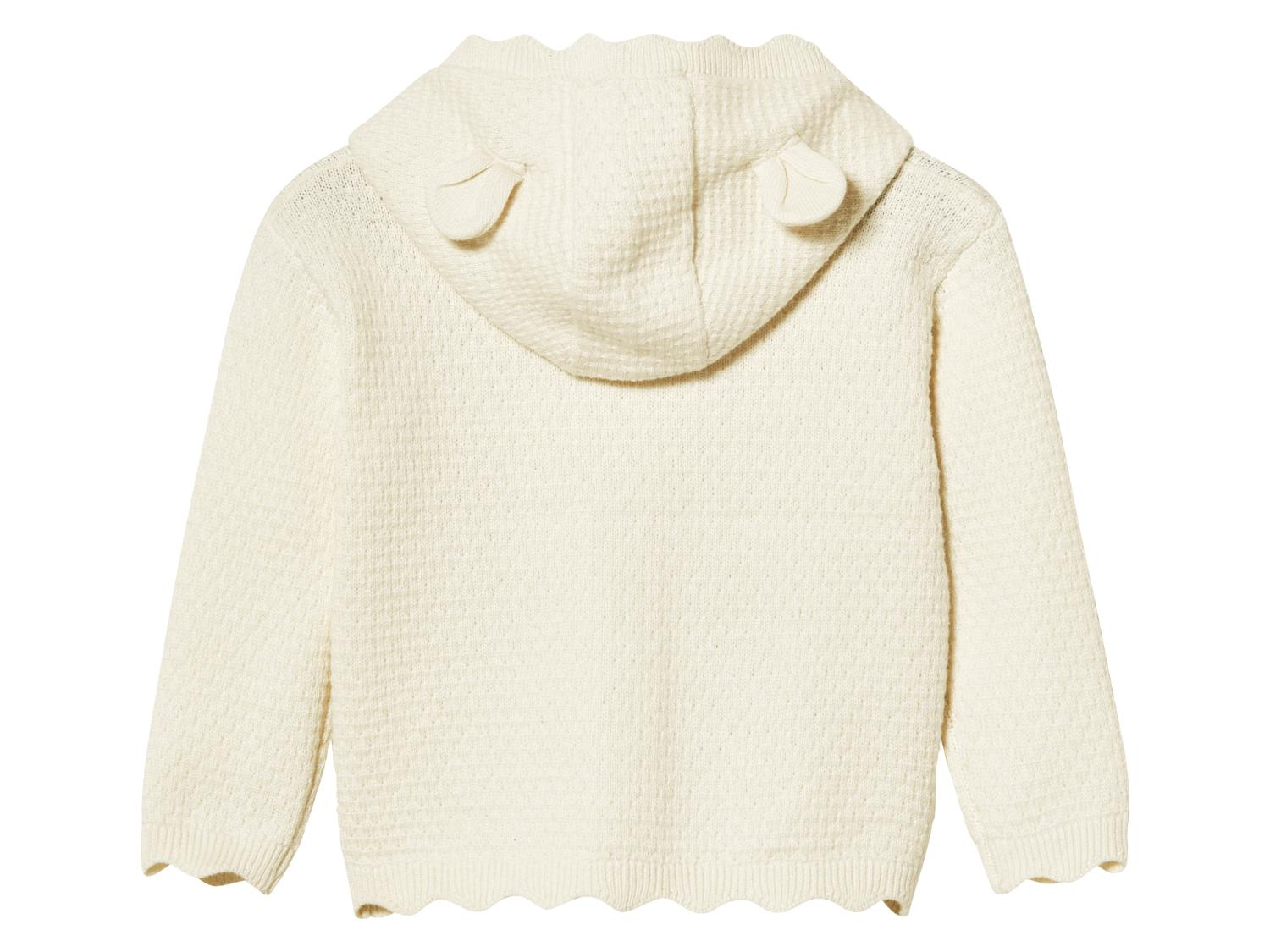 Armor Lux Baby Strickjacke K1087 – Unisex, Mit Kapuze & Reißverschluss, Aus 50% Wolle