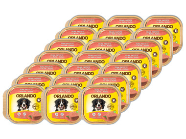 ORLANDO Hundevollnahrung Feine Pastete mit Kalb & Huhn, 21 x 300 g