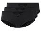 Drei Paar schwarze Damen-Slips mit Spitze