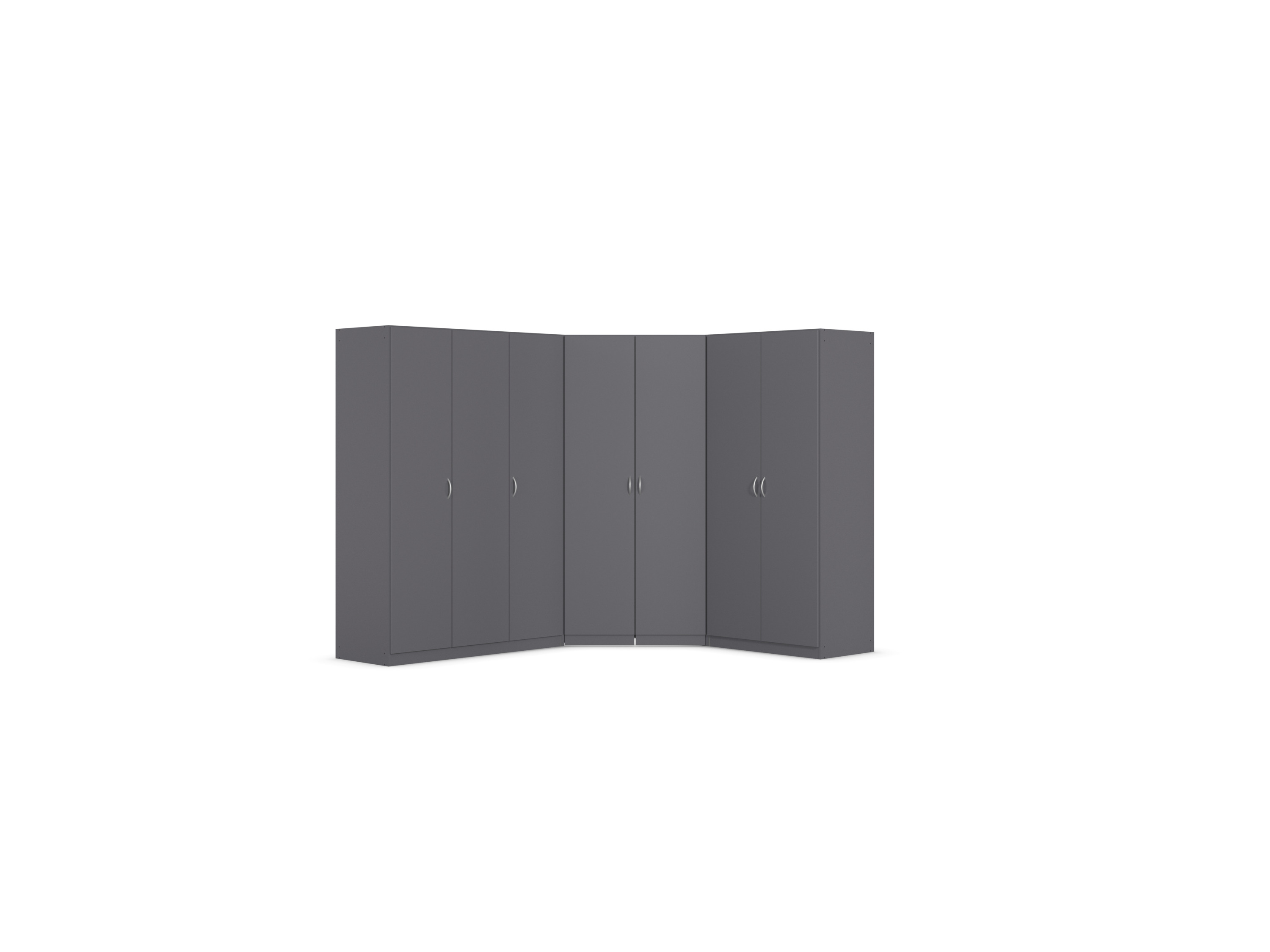 RAUCH BLUE Eckschrank Case (ohne Innen-Aufteilung, grau-metallic)