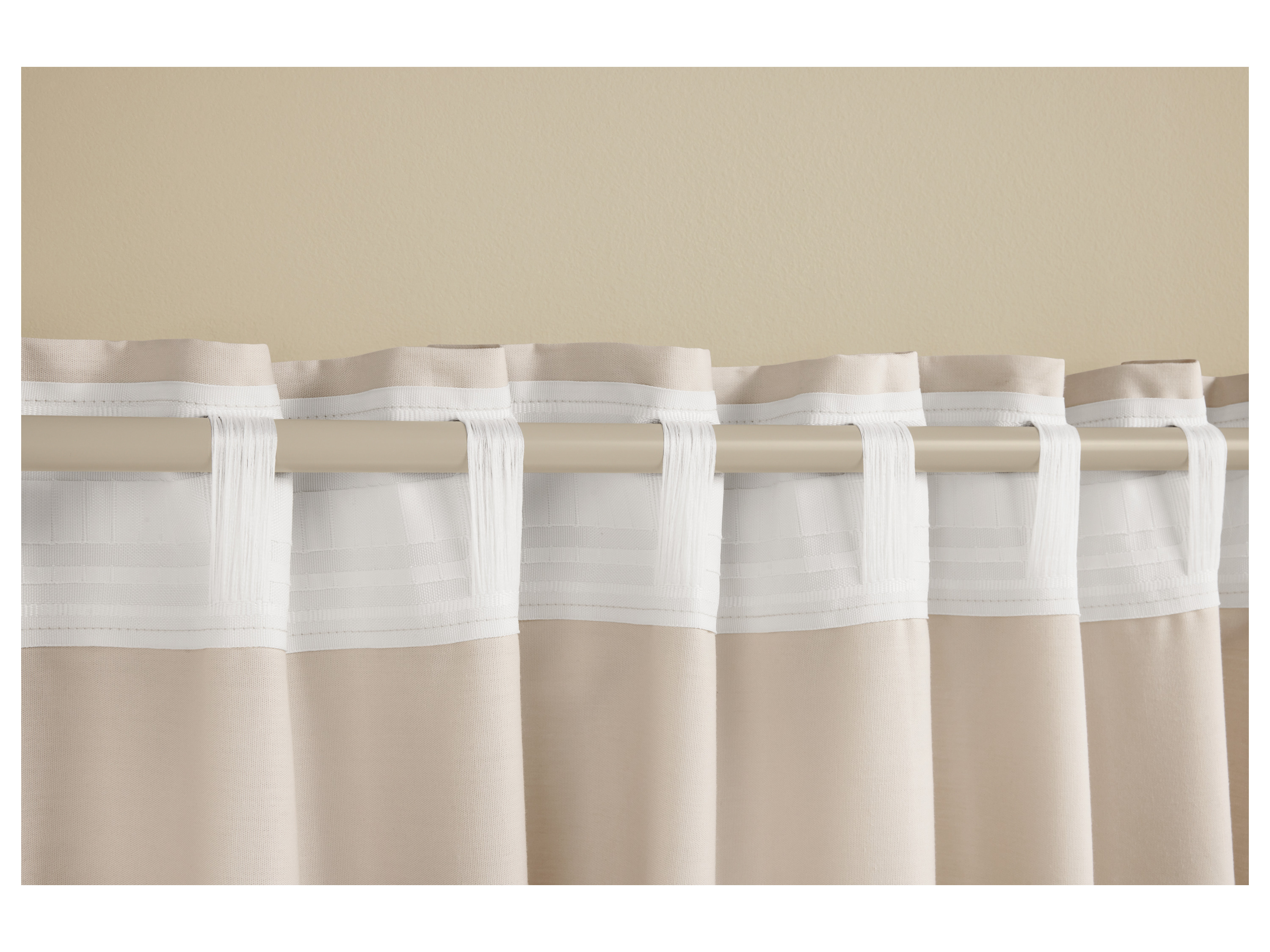 Thumbnail - LIVARNO® Vorhangschal-Set, 2-teilig (Beige)