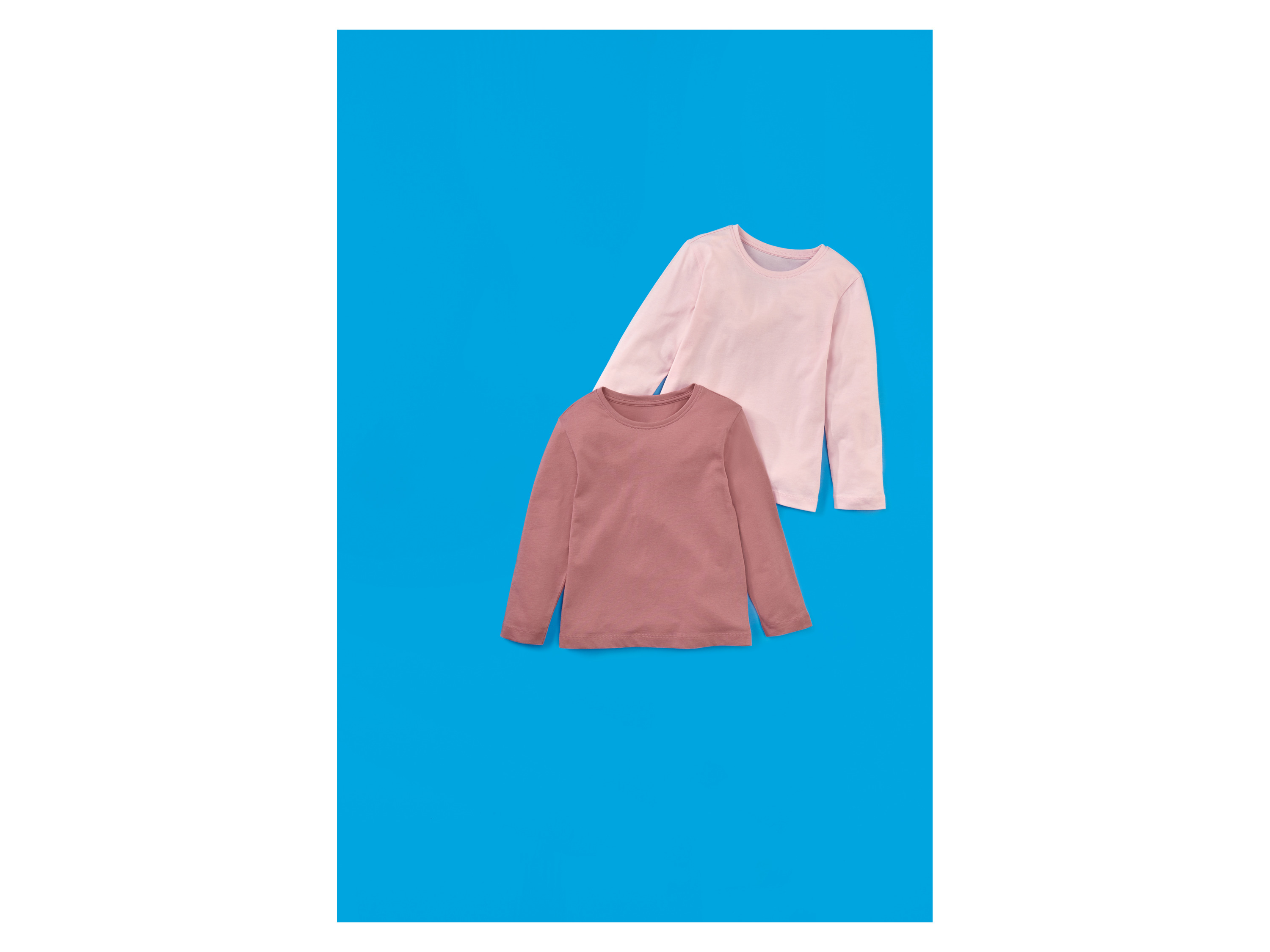 LUPILU® Kleinkinder Mädchen Jungen Langarmshirt 2 Stück (rosa/pink, 110/116) – Bild 2 von 4