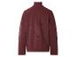 Herren-Langarmshirt mit Stehkragen in Bordeaux, Rückansicht.