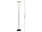 Schwarze Stehlampe mit beigem Schirm, 122,7 cm hoch