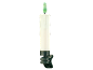 LED-Kerze mit grüner Flamme und Clip, ideal zur Dekoration.