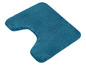 Blaue Badezimmermatte mit U-förmiger Öffnung