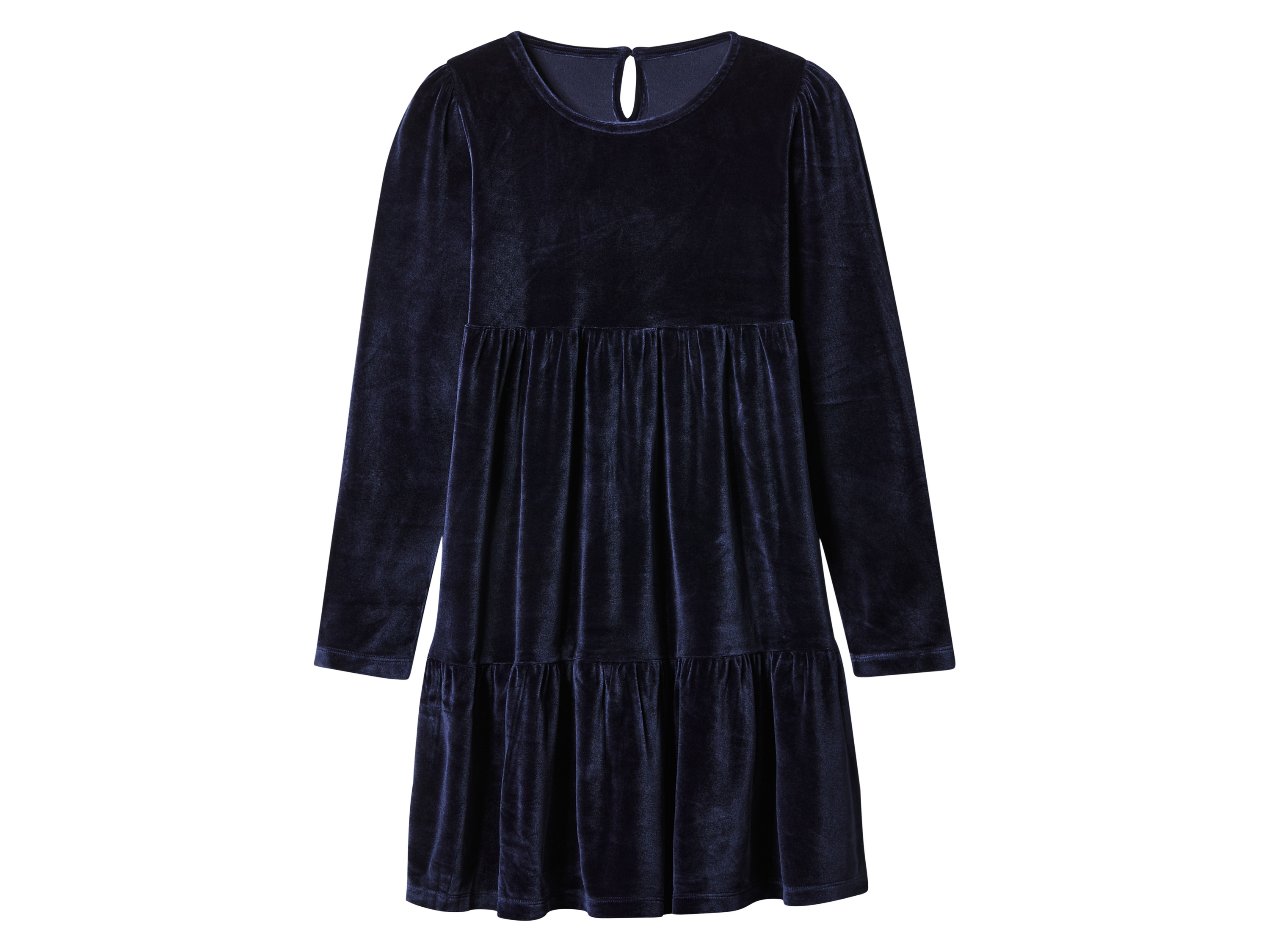 ESMARA® Kinder Velourskleid (Navy, 158/164)
