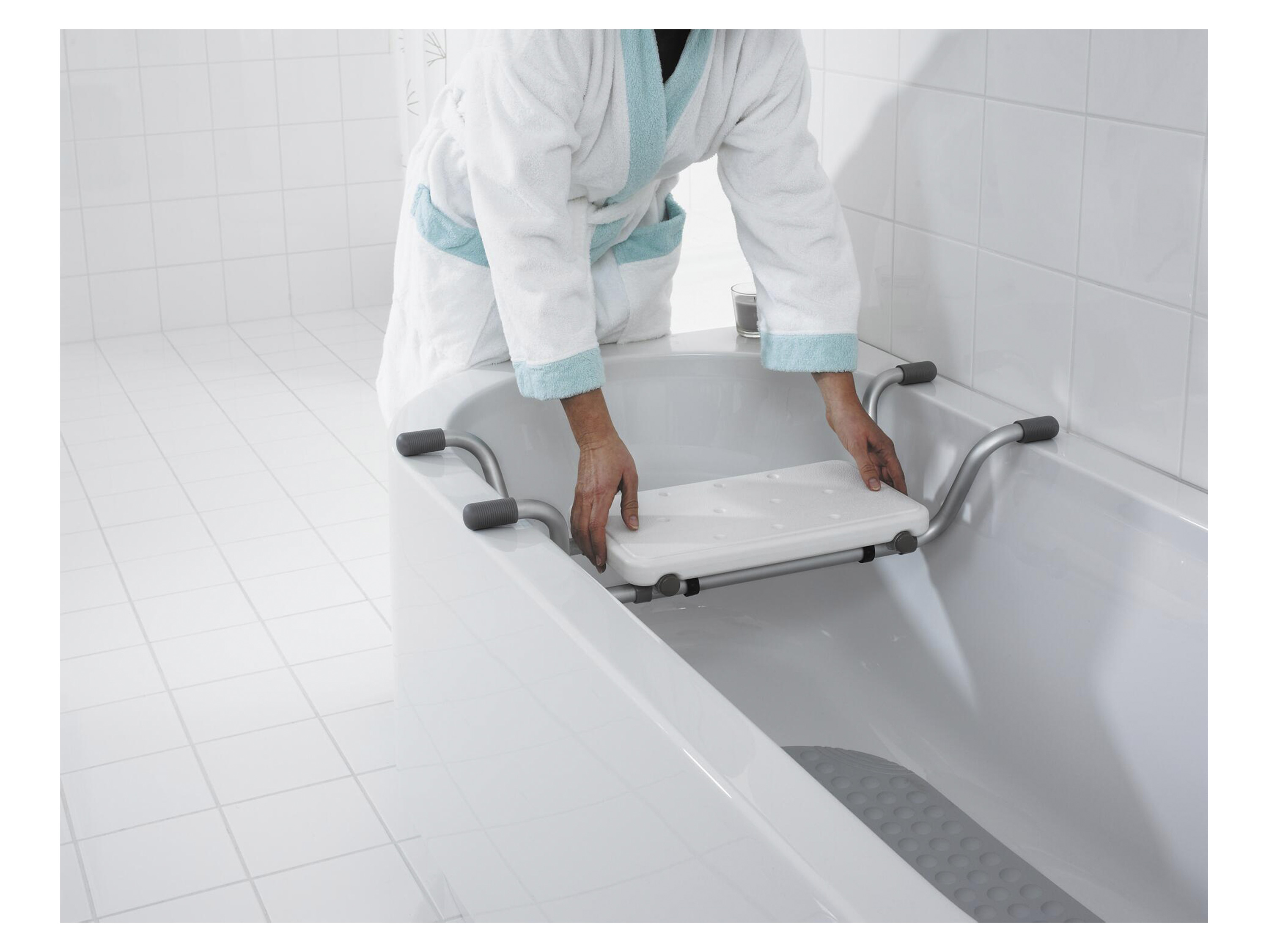 Ridder Duschhocker / Steighilfe / Badewannensitz, aus Aluminium (Badewannensitz) | 04006956147369