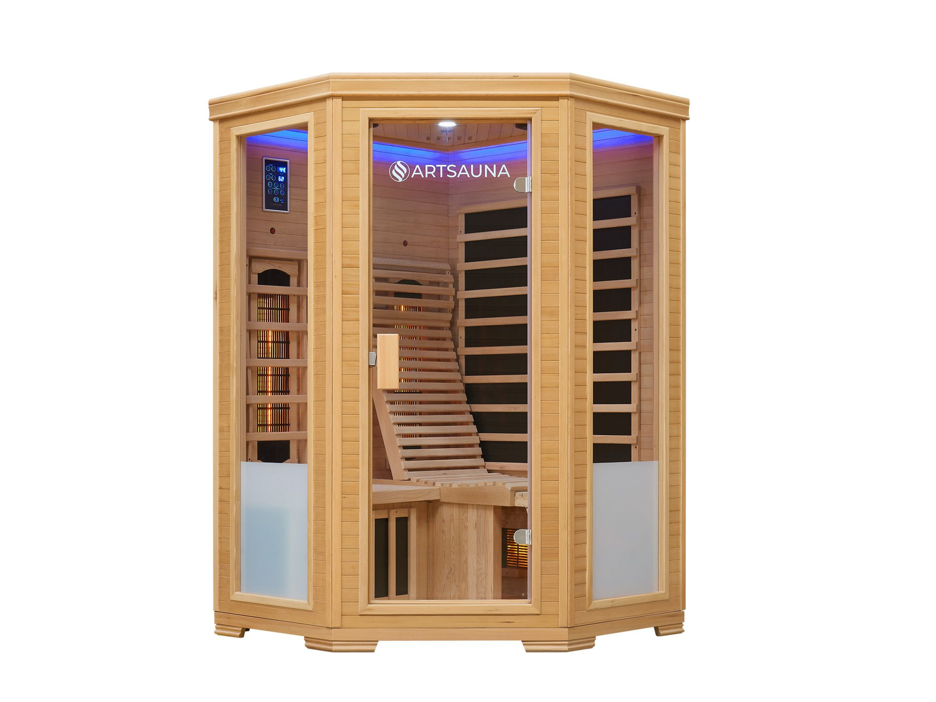 ARTSAUNA Infrarotkabine Aalborg mit Dual Technologie & Hemlockholz – Bild 3 von 4