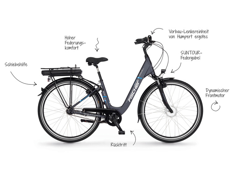 Gehe zu Vollbildansicht: FISCHER E-Bike City Cita ECU 1401, 28 Zoll Modell 2022 - Bild 13
