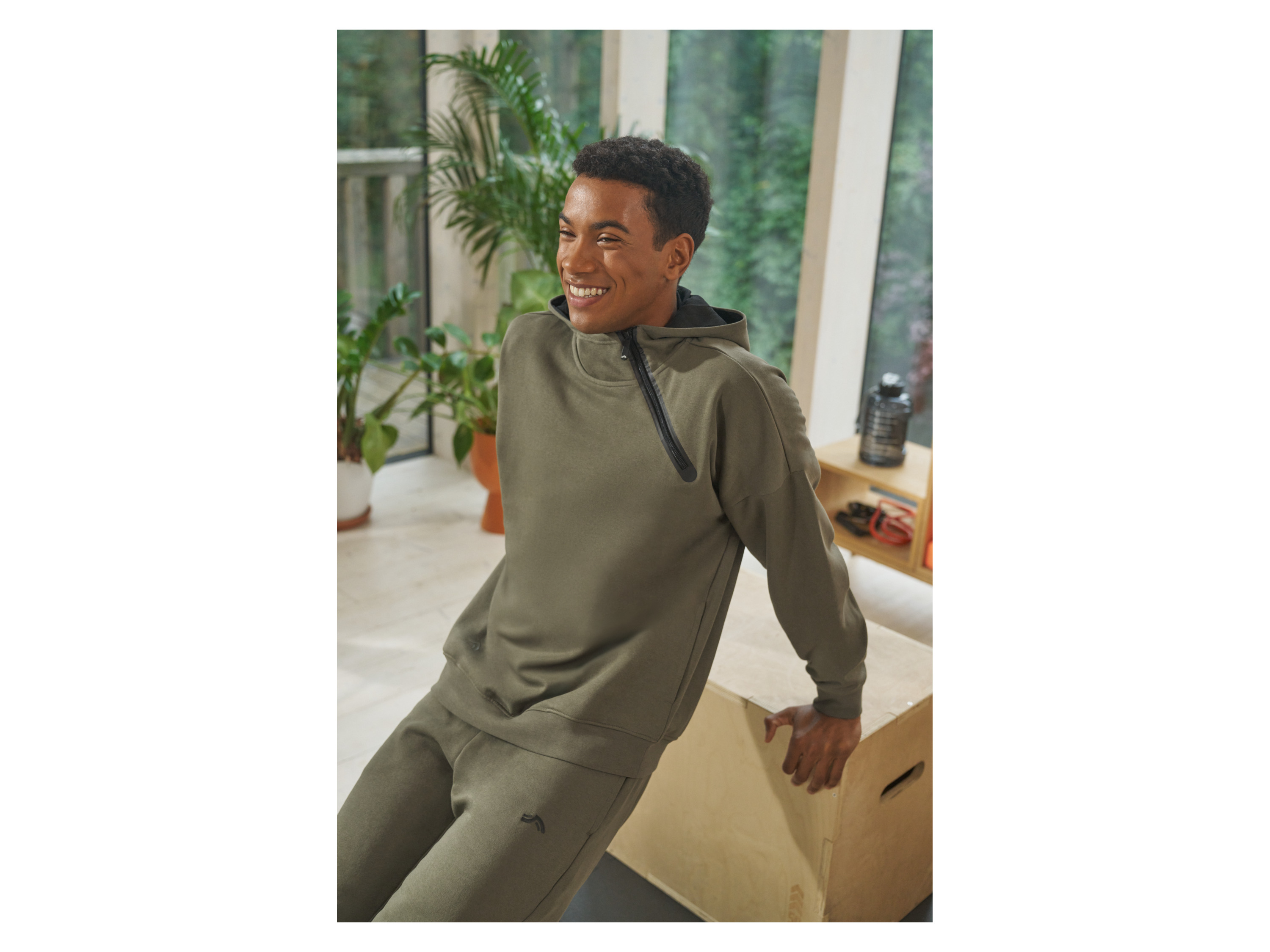 Thumbnail - CRIVIT Herren-Sweatjacke (Olive, XL (56/58))