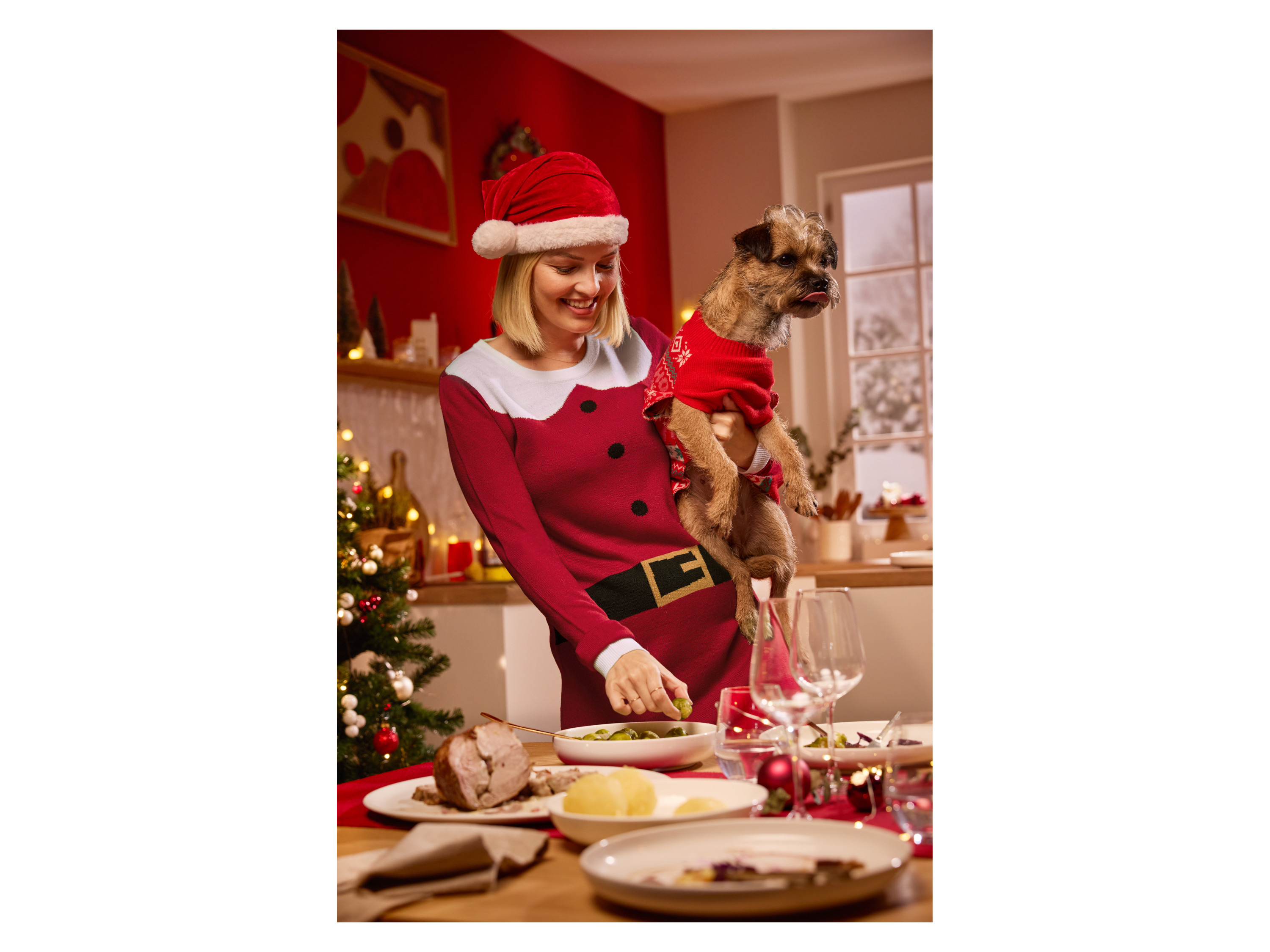 Thumbnail - esmara® Damen Feinstrickkleid (Rot, M(40/42))