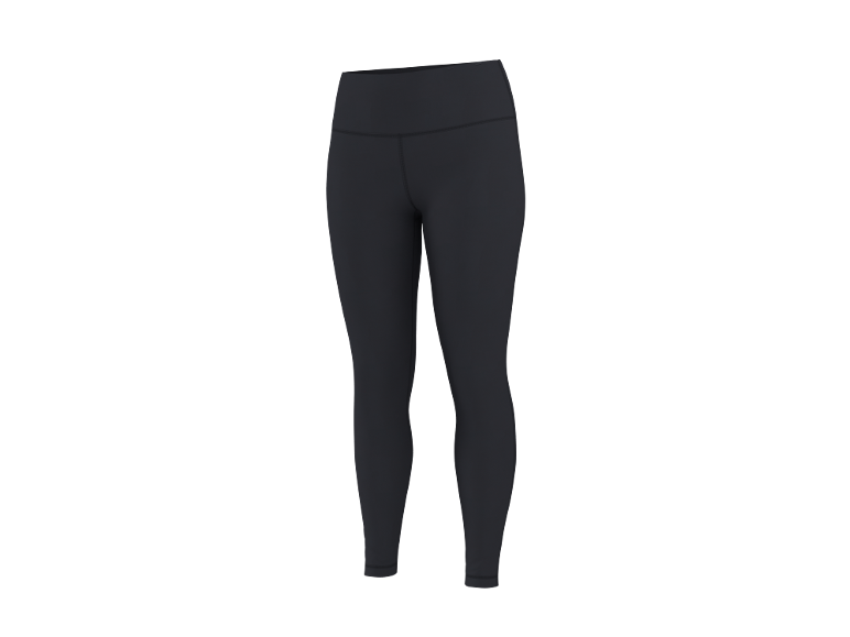 Dunkelgraue Sport-Leggings für Damen.