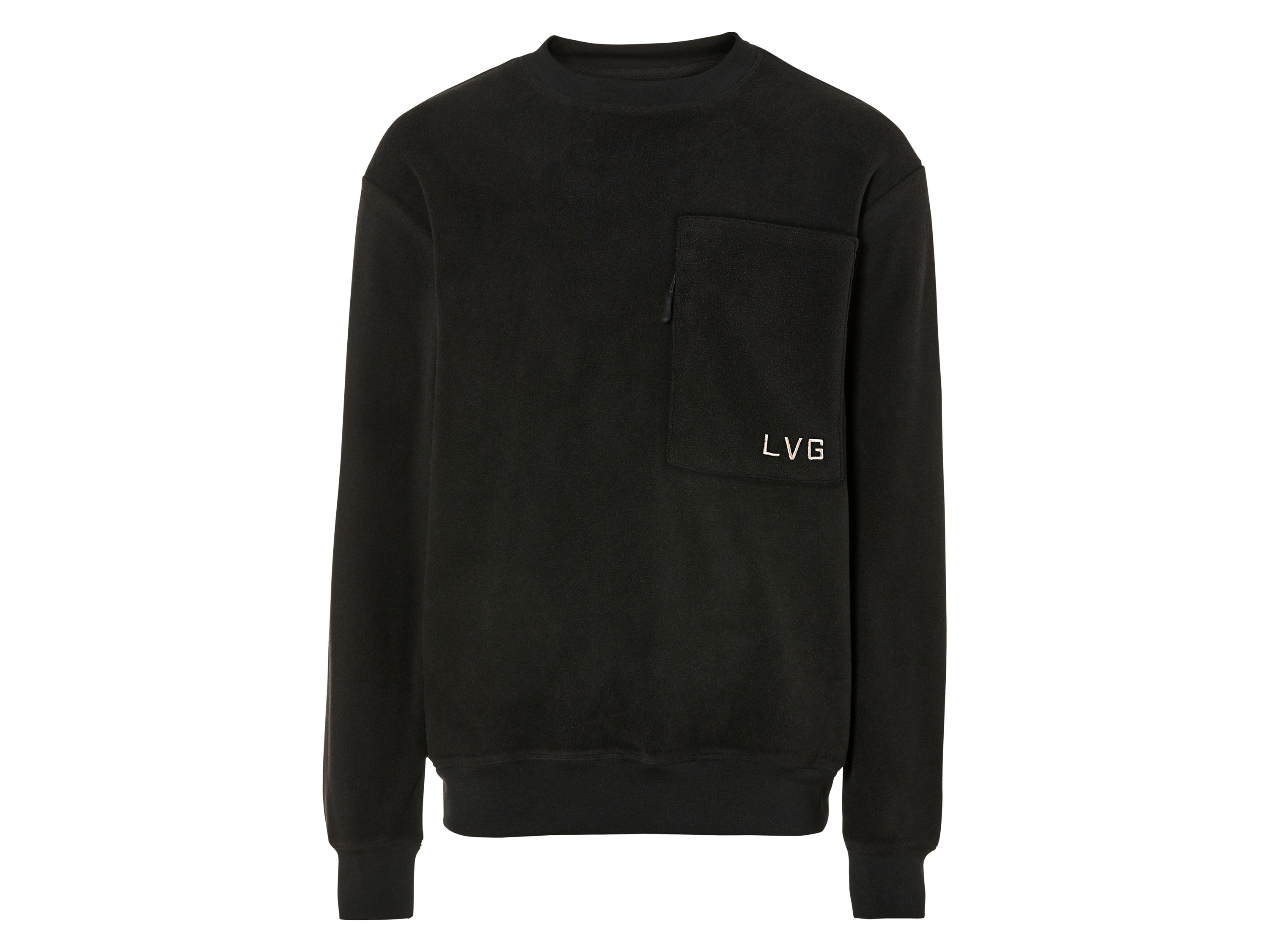 LIVERGY® Herren Sweatshirt Fleece (Schwarz, XL(56/58))““ | Reißverschluss-Brusttasche