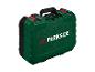 Grüne Parkside Werkzeugkiste mit Griff.