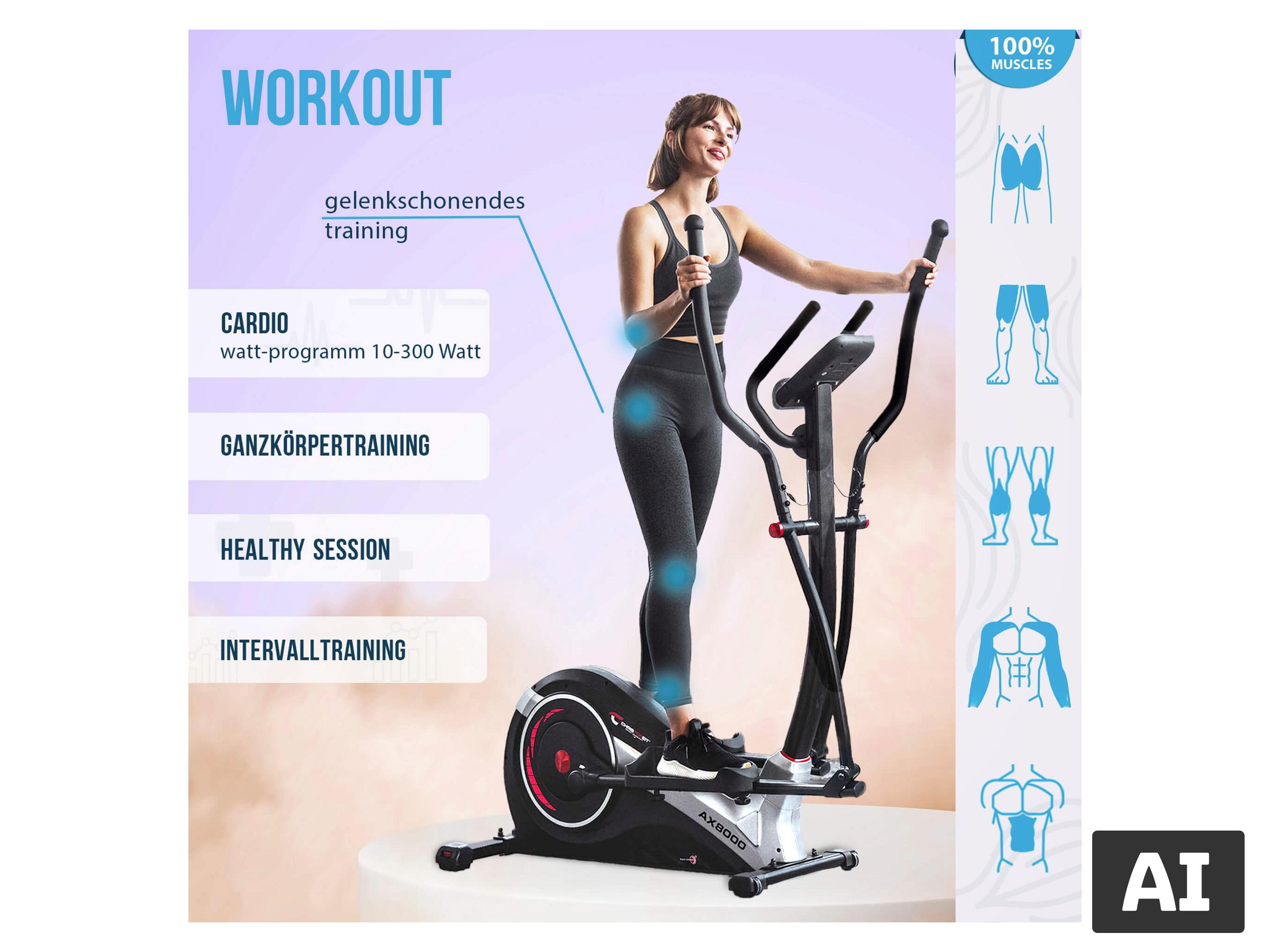CHRISTOPEIT »AX 8000« Crosstrainer Ergometer – Bild 3 von 4
