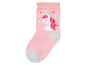 Rosa Socke mit Einhorn-Motiv für Mädchen.
