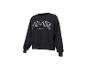 Schwarzes Sweatshirt mit weißem Text „PARIS AIMÉE“.