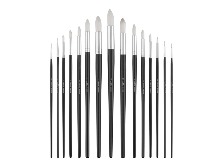 Gehe zu Vollbildansicht: crelando® Rundpinsel- / Flachpinsel-Set, aus Synthetikhaar - Bild 2