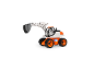 LENA GIGA TRUCKS Bagger Pro Spielzeug in Orange und Beige