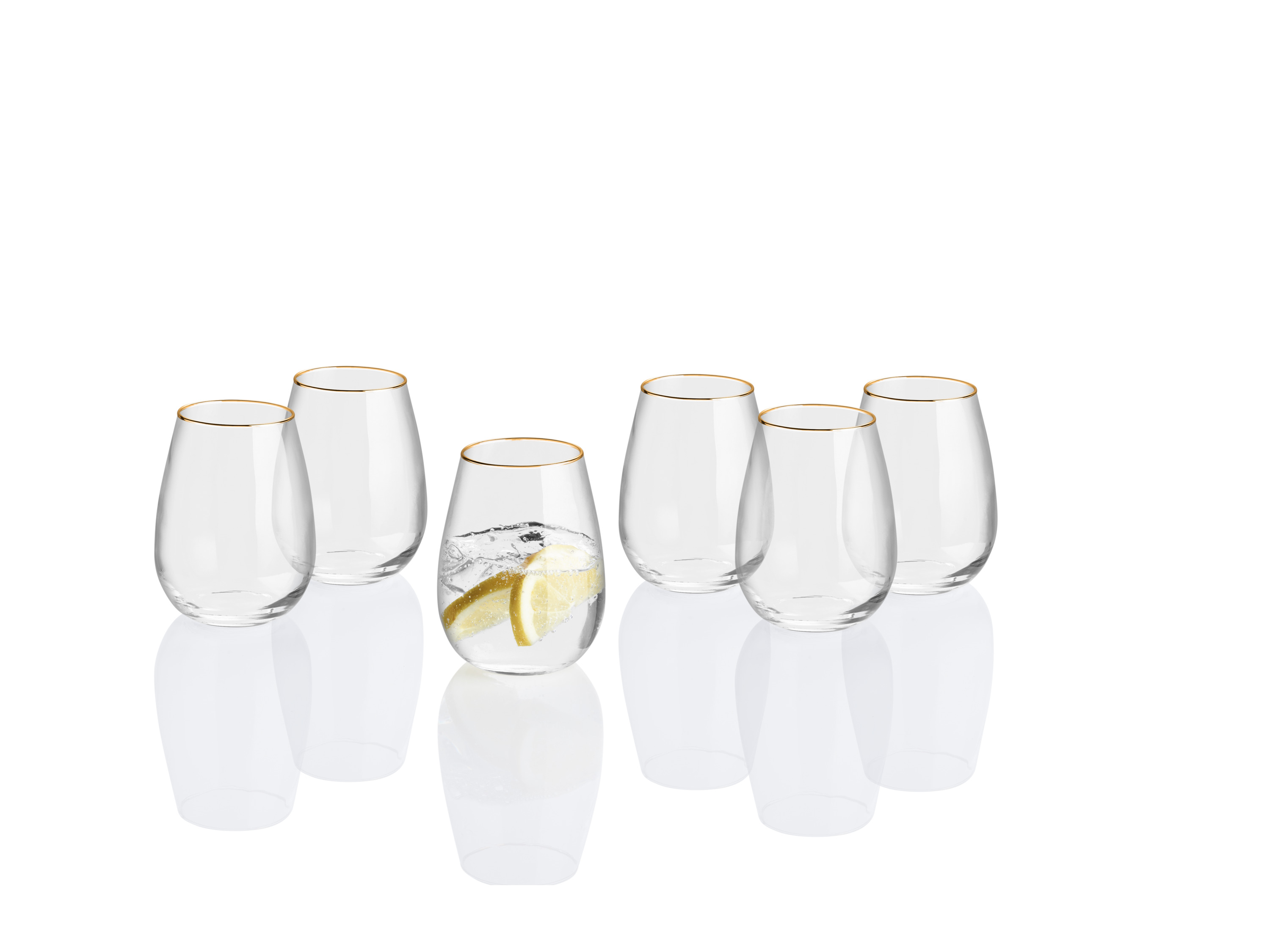 Thumbnail - LIVARNO home Glas Set mit Goldrand (Wasserglas)