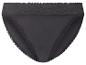 Schwarzer Damen-Slip mit Spitzenbesatz.