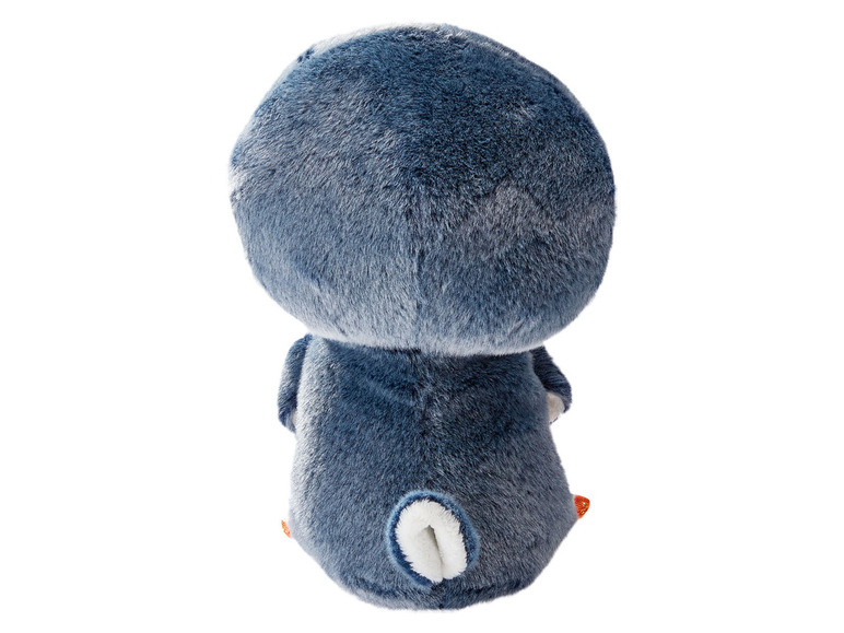 Ein blauer Plüschpinguin mit weißem Bauch