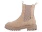 Beiger Chelsea-Boot aus Wildleder mit dicker, profilierter Sohle