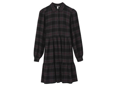 QS Damenkleid Aus Leichtem Crêpe – Mit Rüschen, Raffungen & Bindeschleife, Lässiger Allover-Print, Lange Ärmel