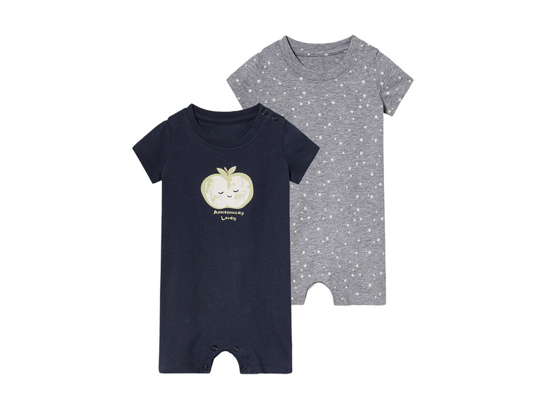 Gehe zu Vollbildansicht: lupilu® Baby Pyjama, kurz, 2 Stück, aus reiner Bio-Baumwolle - Bild 2