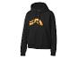 Schwarzer Crivit Hoodie mit orangefarbenem Logo