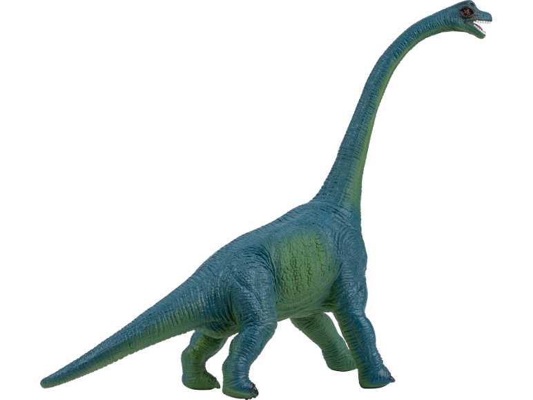 Blaues Brachiosaurus-Dinosaurier-Spielzeug mit langem Hals