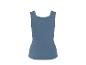 Blaues geripptes Damen-Tanktop, Rückansicht