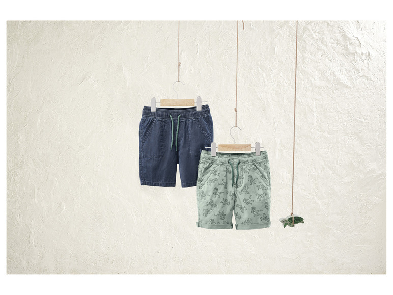 Gehe zu Vollbildansicht: lupilu® Kleinkinder Shorts, 2 Stück, mit seitlichen Eingrifftaschen - Bild 16