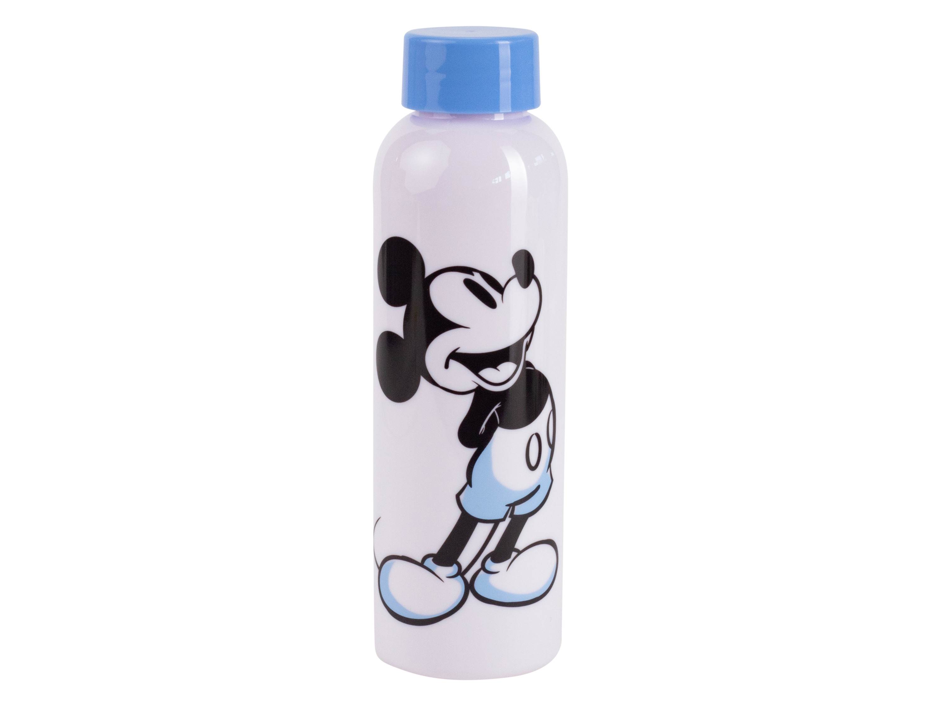 DISNEY Trinkflasche mit Mickey / Minnie Mouse (Groß, MIckey)““ | Mickey + Minnie: 550 ml Material: rosa + schwarz: Trinkflasche PS, Deckel PP, Dichtungsring Silikon