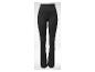 Schwarze Damen-Sportleggings mit hoher Taille und ausgestelltem Schnitt.
